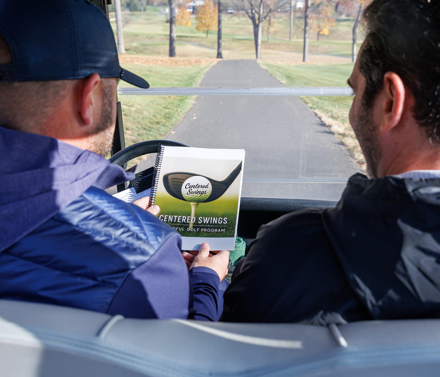 Centered Swings program includes mental skills manual, guided meditations, and one-on-one coaching with Dr. Mike